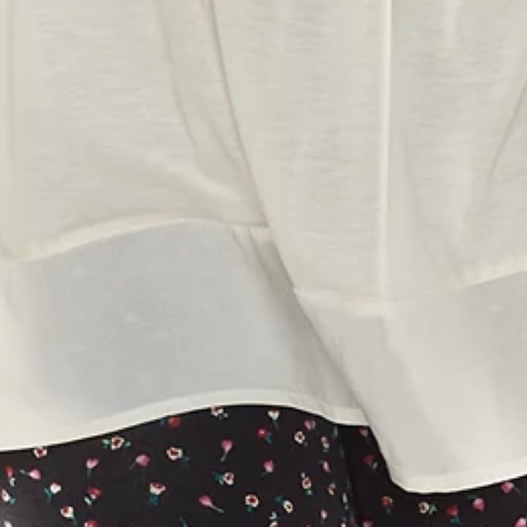 LC LAUREN CONRAD Tunic Top Whisper Whisper White‎ Crochet Trim Sleeveless Large - Picture 4 of 4